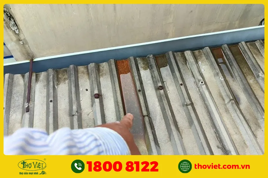 Chống thấm mái tôn bị gãy sóng