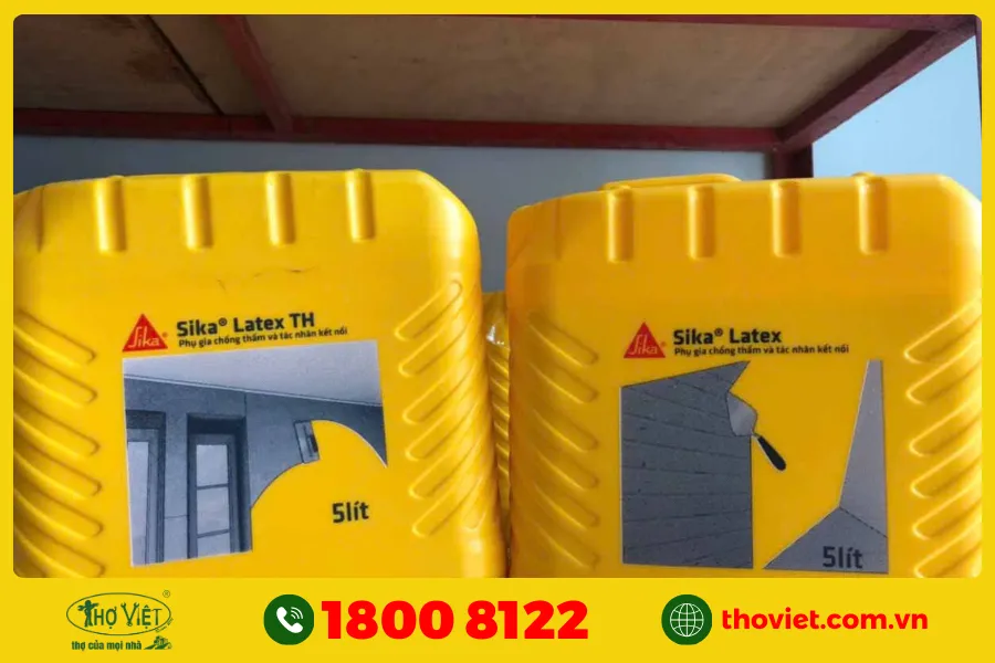 Chống thấm ngược cổ ống bằng Sika Latex TH