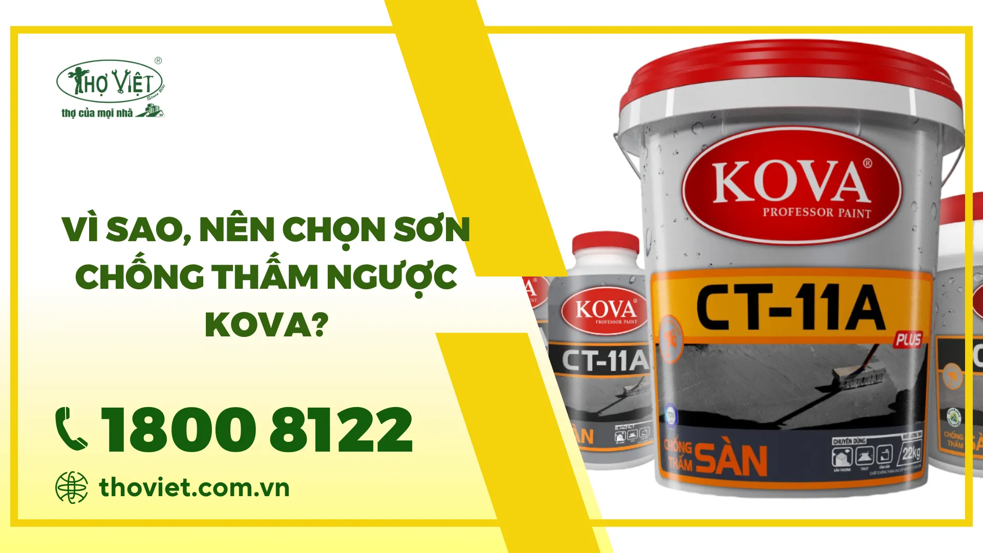 Vì sao, nên chọn sơn chống thấm ngược Kova thi công?