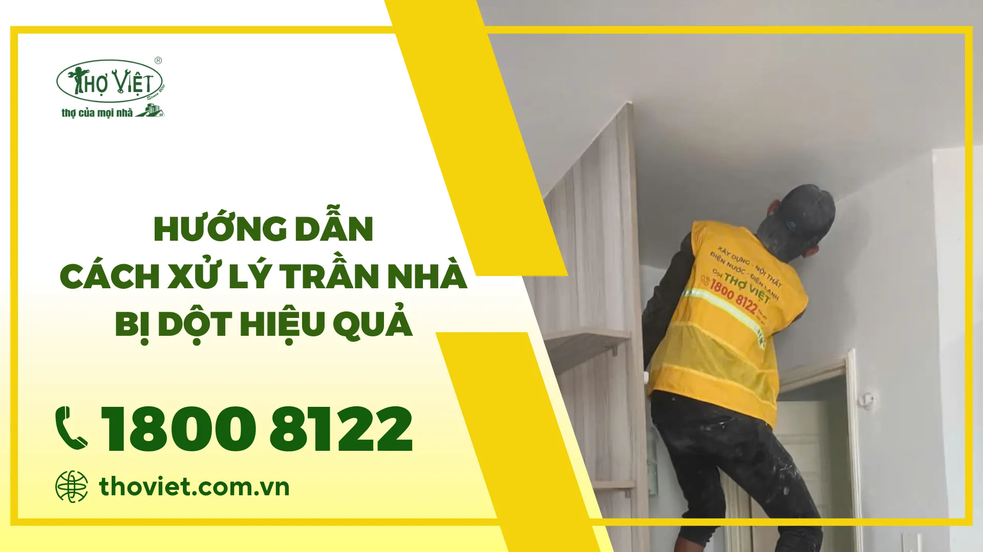 Hướng dẫn cách xử lý trần nhà bị dột hiệu quả