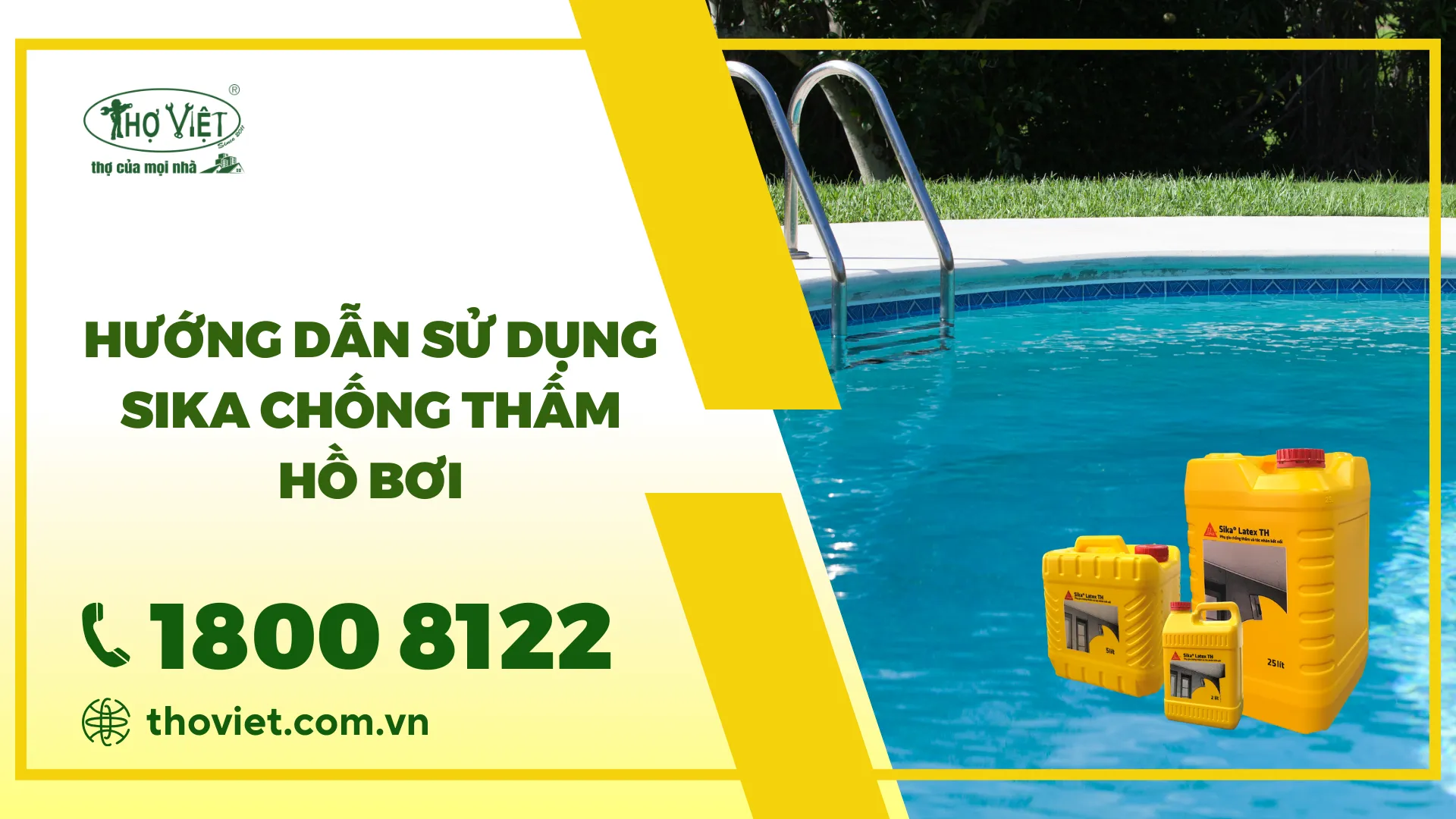 Hướng dẫn sử dụng Sika chống thấm hồ bơi