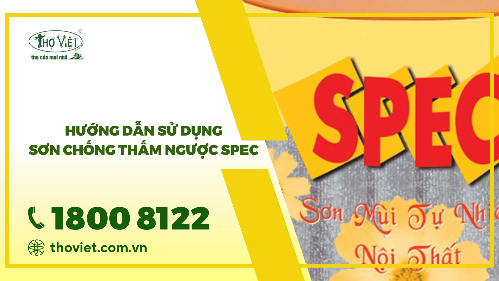 Chắc hẳn rằng, quý anh/chị đang cần tìm cách để sơn chống thấm ngược Spec một cách hiệu quả nhất. Đừng quá lo lắng, dưới đây Thợ Việt cũng đã hướng dẫn 5 bước thực hiện đơn giản và mời quý anh/chị cùng tham khảo. Sơn chống thấm ngược Spec Sơn Spec chống thấm ngược là gì? Sơn chống thấm ngược Spec là dòng sơn được thiết kế đặc biệt để xử lý tình trạng thấm dột từ bên trong kết cấu công trình. Khác với phương pháp chống thấm thuận, loại sơn này có khả năng ngăn nước thấm từ phía sau bề mặt, giúp bảo vệ tường hoặc sàn khi không thể xử lý trực tiếp từ bên ngoài. Thành phần chính của sơn Spec chống thấm ngược thường là các hợp chất gốc xi măng và phụ gia polymer cải tiến. Nhờ vậy, sản phẩm có độ bám dính cao, chịu áp lực nước tốt và tạo thành lớp màng bảo vệ bền vững trên bề mặt. Sơn này được ứng dụng rộng rãi trong các hạng mục như tầng hầm, bể chứa, nhà vệ sinh, ban công hoặc tường tiếp giáp công trình khác. Đây là giải pháp hữu ích khi bề mặt ngoài không thể thi công, từ đó hạn chế tình trạng thấm nước kéo dài. Giá sơn chống thấm ngược Spec mới nhất [thangnam] Quy cách đóng gói Giá tham khảo Đặc điểm sử dụng Thùng 4kg 350.000 – 500.000 VNĐ Phù hợp cho các hạng mục nhỏ, xử lý thấm cục bộ hoặc sửa chữa từng khu vực. Thùng 18kg 1.200.000 – 1.600.000 VNĐ Thường dùng cho công trình nhà ở, ban công, sân thượng với diện tích vừa. Thùng 20kg trở lên Liên hệ báo giá Thích hợp cho công trình lớn, cần thi công chống thấm trên diện tích rộng. Ưu & nhược điểm khi sơn chống thấm ngược bằng Spec Ưu điểm Nhược điểm Khả năng chống thấm từ phía trong, phù hợp khi không xử lý được bề mặt ngoài. Giá thành có thể cao hơn so với một số dòng sơn chống thấm thông thường. Thành phần gốc xi măng kết hợp polymer, tạo lớp màng bám chắc và bền lâu. Thi công đòi hỏi kỹ thuật chuẩn, nếu sai quy trình có thể giảm hiệu quả chống thấm. Thích hợp cho nhiều hạng mục: tầng hầm, nhà vệ sinh, bể chứa, tường tiếp giáp công trình. Thời gian khô và hoàn thiện có thể lâu hơn so với các sản phẩm gốc dung môi. Độ bền cao, chịu được áp lực nước lớn, giúp hạn chế tái thấm. Phụ thuộc vào điều kiện thời tiết và độ ẩm trong quá trình thi công. #Tham khảo: Đơn vị chống thấm Hướng dẫn sơn chống thấm ngược bằng Spec Bước 1: Chuẩn bị bề mặt Trước khi thi công, cần làm sạch hoàn toàn bề mặt bằng cách loại bỏ bụi bẩn, dầu mỡ, rong rêu hoặc lớp sơn cũ. Nếu có vết nứt lớn, nên tiến hành trám vá bằng vữa hoặc keo chuyên dụng để đảm bảo độ phẳng và chắc chắn. Bước 2: Pha trộn hỗn hợp Sơn Spec chống thấm ngược thường có hai thành phần chính là bột gốc xi măng và dung dịch polymer. Người thi công cần trộn đúng tỷ lệ nhà sản xuất khuyến nghị, khuấy đều cho đến khi hỗn hợp đồng nhất, tránh bị vón cục. Bước 3: Thi công lớp sơn thứ nhất Dùng cọ hoặc rulô để quét lớp sơn đầu tiên thật đều, chú ý những vị trí dễ thấm như khe nối, chân tường hoặc góc khuất. Lớp này đóng vai trò bám dính nền, vì vậy cần quét kỹ và phủ kín toàn bộ bề mặt. Bước 4: Thi công lớp sơn thứ hai Sau khi lớp thứ nhất khô hoàn toàn (khoảng 2 – 4 giờ tùy điều kiện thời tiết), tiếp tục quét lớp thứ hai theo chiều vuông góc với lớp đầu. Cách làm này giúp tăng cường khả năng liên kết, đồng thời tạo bề mặt chống thấm chắc chắn và bền lâu. Bước 5: Hoàn thiện và bảo dưỡng Khi lớp sơn cuối cùng khô, cần tránh tiếp xúc trực tiếp với nước ít nhất 24 giờ để đảm bảo độ bền. Trong thời gian bảo dưỡng, nên hạn chế tác động cơ học mạnh lên bề mặt nhằm duy trì hiệu quả chống thấm. Các lưu ý khi chống thấm ngược bằng Spec Chuẩn bị và xử lý bề mặt Bề mặt cần được làm sạch hoàn toàn trước khi thi công, loại bỏ bụi bẩn, dầu mỡ, rong rêu hoặc lớp sơn cũ. Các vết nứt, lỗ hổng lớn nên được trám kín bằng vữa hoặc keo chuyên dụng để hạn chế tình trạng thấm ngược trở lại. Tuân thủ đúng tỷ lệ pha trộn Trong quá trình pha trộn, cần tuân thủ đúng hướng dẫn của nhà sản xuất về tỷ lệ giữa bột gốc xi măng và dung dịch polymer. Nếu pha không đều hoặc pha quá loãng, hiệu quả chống thấm có thể bị giảm đáng kể. Thi công nhiều lớp sơn Nên thi công ít nhất hai lớp sơn chống thấm ngược Spec để đạt hiệu quả tối ưu. Mỗi lớp cần khô hoàn toàn trước khi quét lớp tiếp theo, đồng thời lớp sau nên quét vuông góc với lớp trước để tạo màng chống thấm chắc chắn. Chọn điều kiện thi công thích hợp Không nên thi công trong điều kiện mưa hoặc độ ẩm quá cao, vì sẽ ảnh hưởng đến khả năng bám dính của sơn. Nhiệt độ thi công lý tưởng thường từ 10°C trở lên, giúp bề mặt khô nhanh và ổn định hơn. Bảo dưỡng sau khi hoàn thiện Trong vòng 24 giờ đầu sau khi thi công, cần tránh để bề mặt tiếp xúc trực tiếp với nước hoặc va đập mạnh. Đây là giai đoạn màng sơn ổn định và phát huy khả năng chống thấm hiệu quả nhất. Như vậy, chúng ta cũng đã cùng điểm qua các bước sơn chống thấm ngược bằng Spec và nếu cần tìm dịch vụ chống thấm ngược hãy liên hệ ngay Thợ Việt qua số Hotline: 1800 8122 (miễn phí) để được tư vấn.