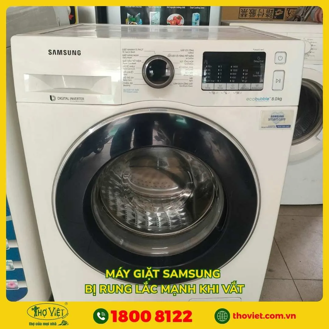 Máy giặt Samsung bị rung lắc mạnh khi vắt
