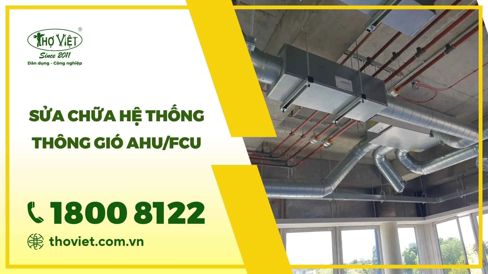 Sửa chữa hệ thống thông gió AHU/FCU