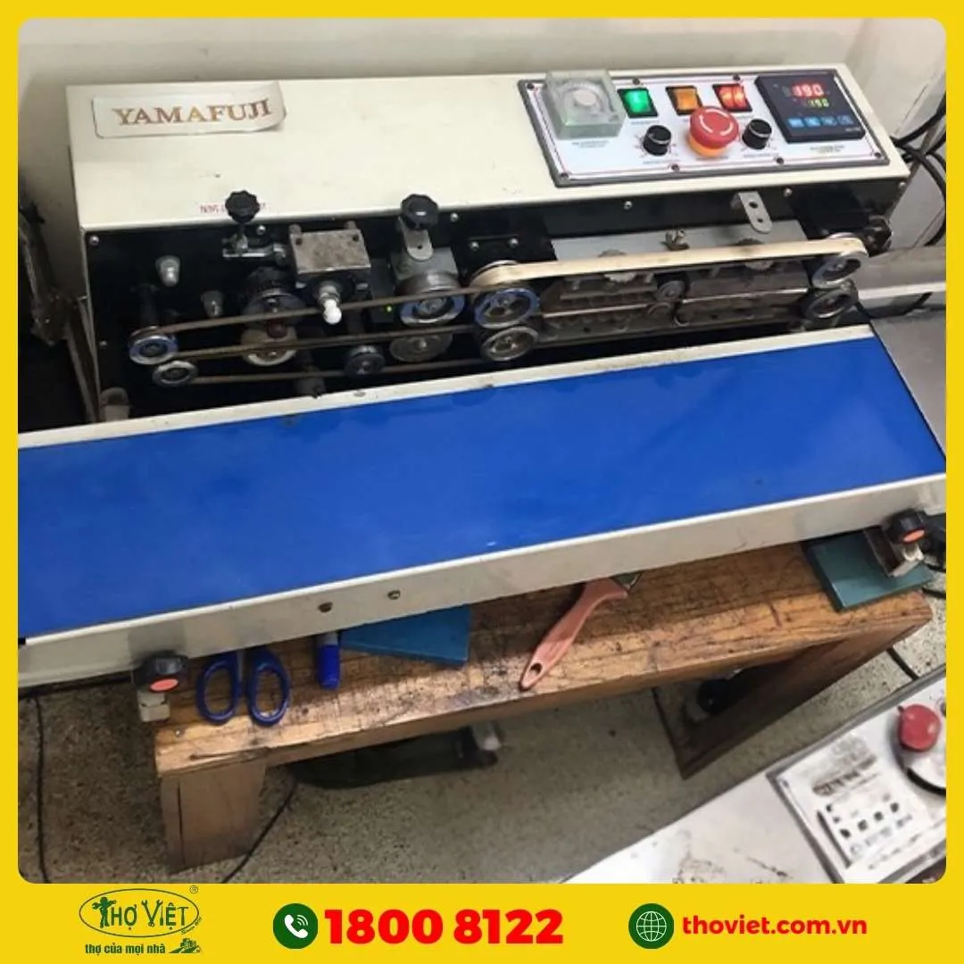 Máy hàn miệng túi liệt nút khởi động