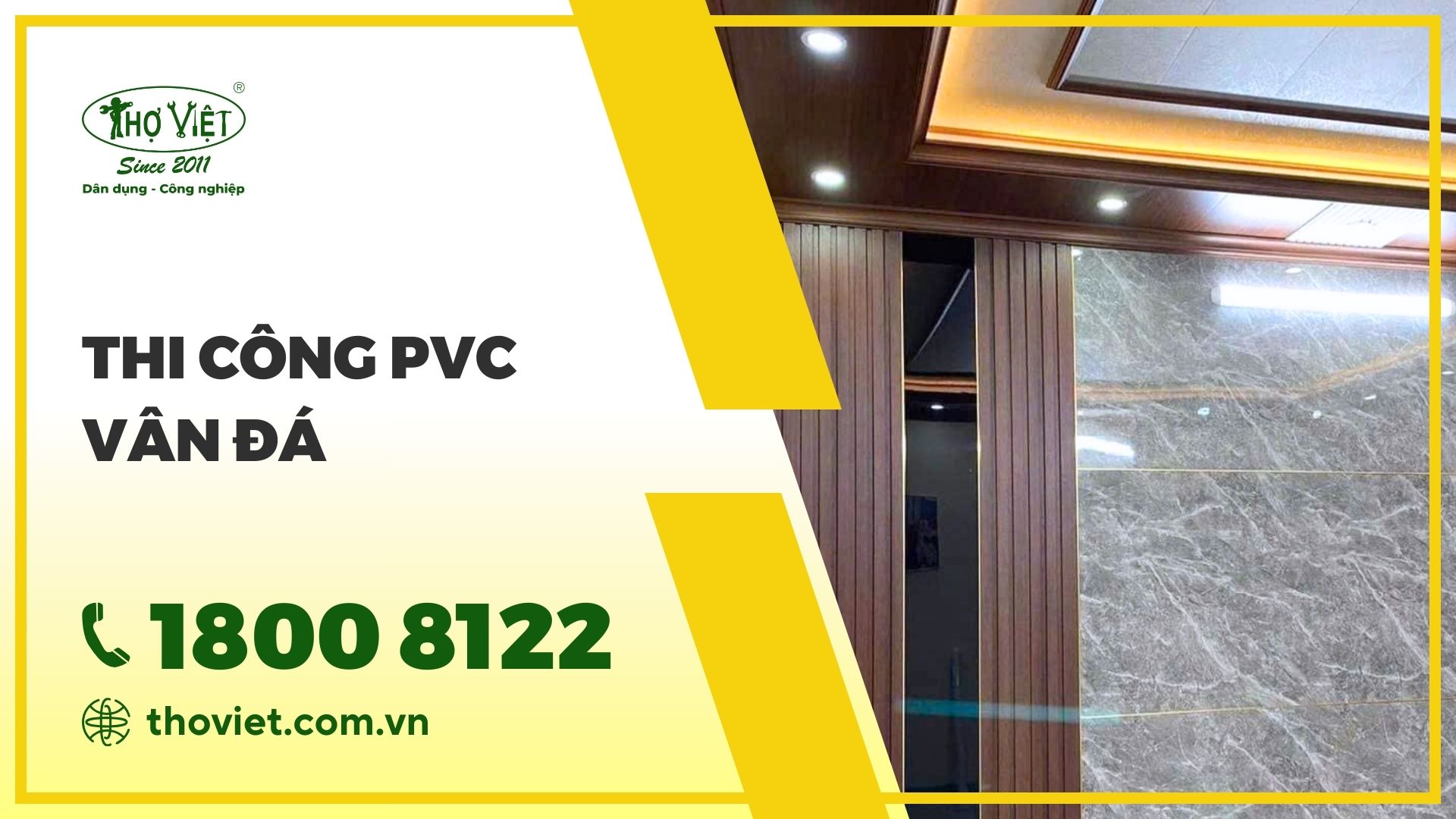 Thi công PVC giả đá