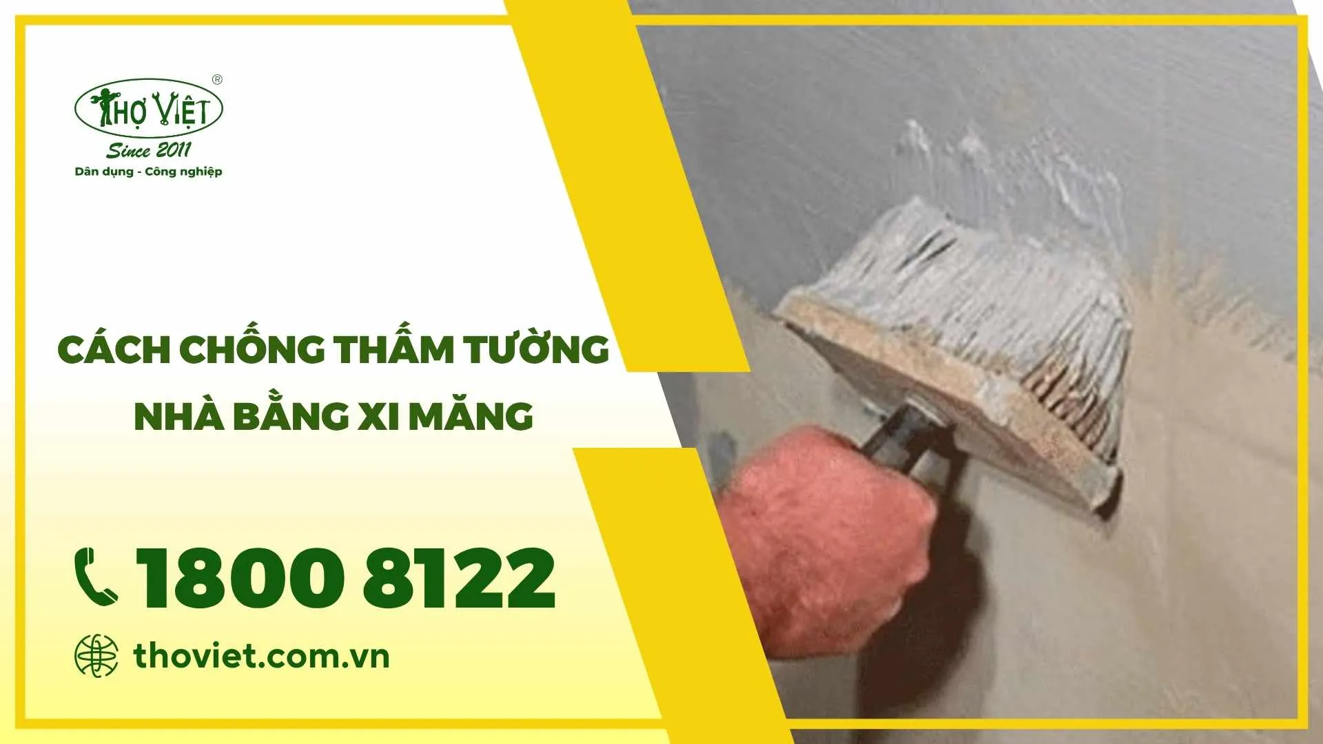 Chống thấm tường nhà bằng xi măng