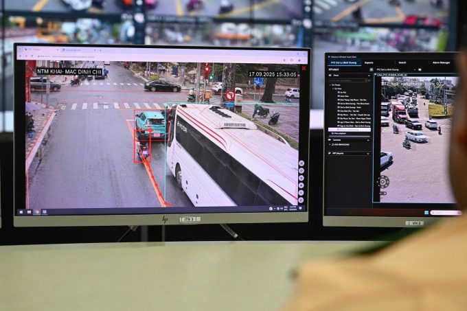 Hình ảnh camera AI hoạt động