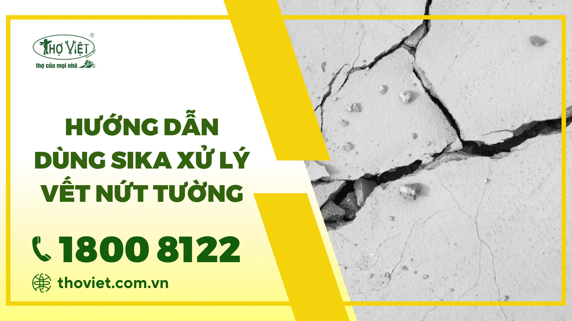 Hướng dẫn dùng Sika xử lý vết nứt tường nhanh chóng