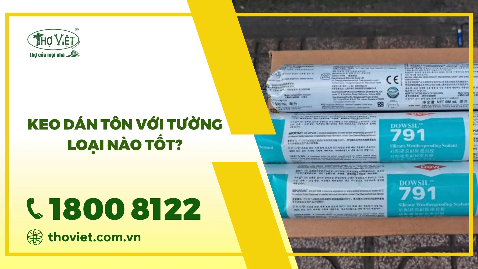 Keo dán tôn với tường loại nào tốt?