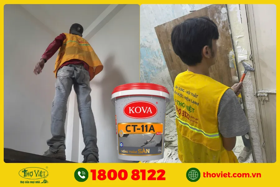 Hướng dẫn chống thấm tường nhà bằng Kova