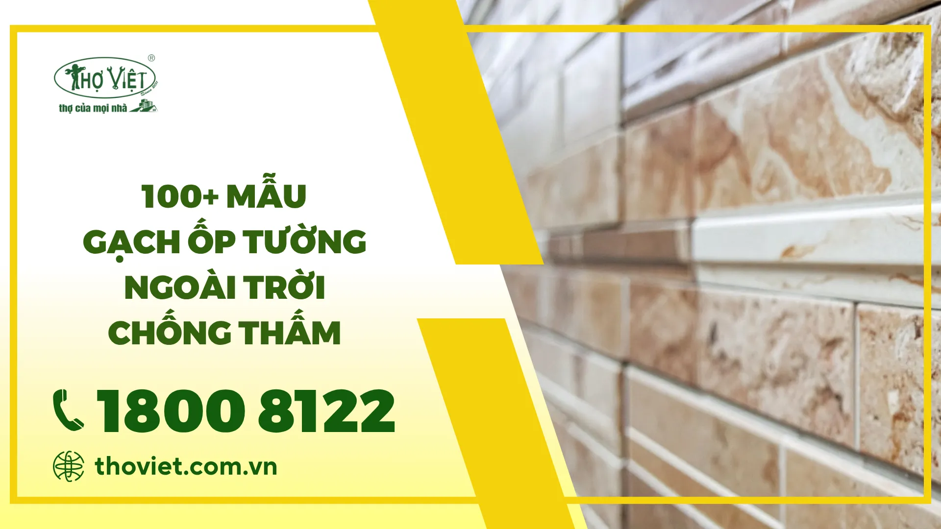 100+ Mẫu gạch ốp tường ngoài trời chống thấm hiệu quả cho tường nhà