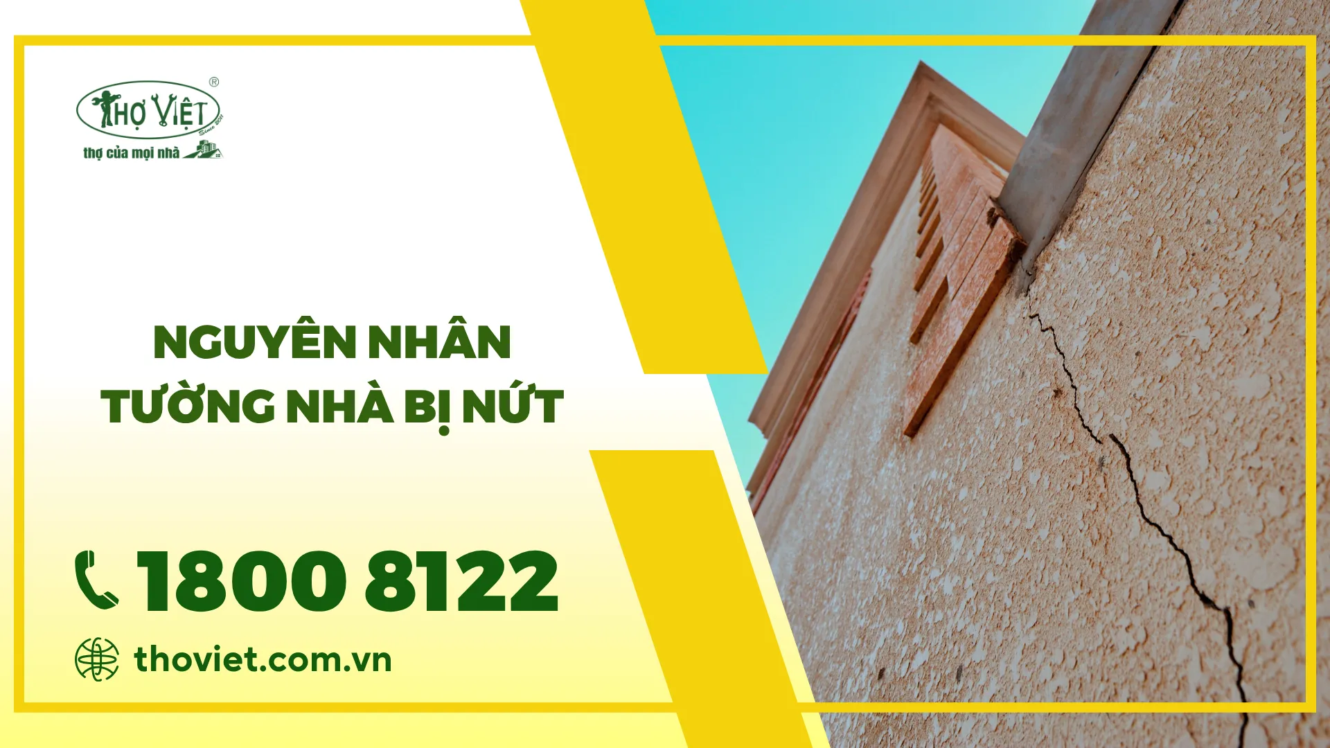 Vết nứt tường nhà xuất hiện: Nguyên nhân & Cách khắc phục