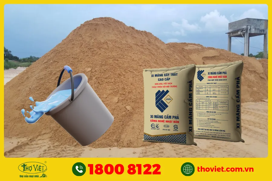 Định mức vữa trộn Sika cho trộn vữa trát tường