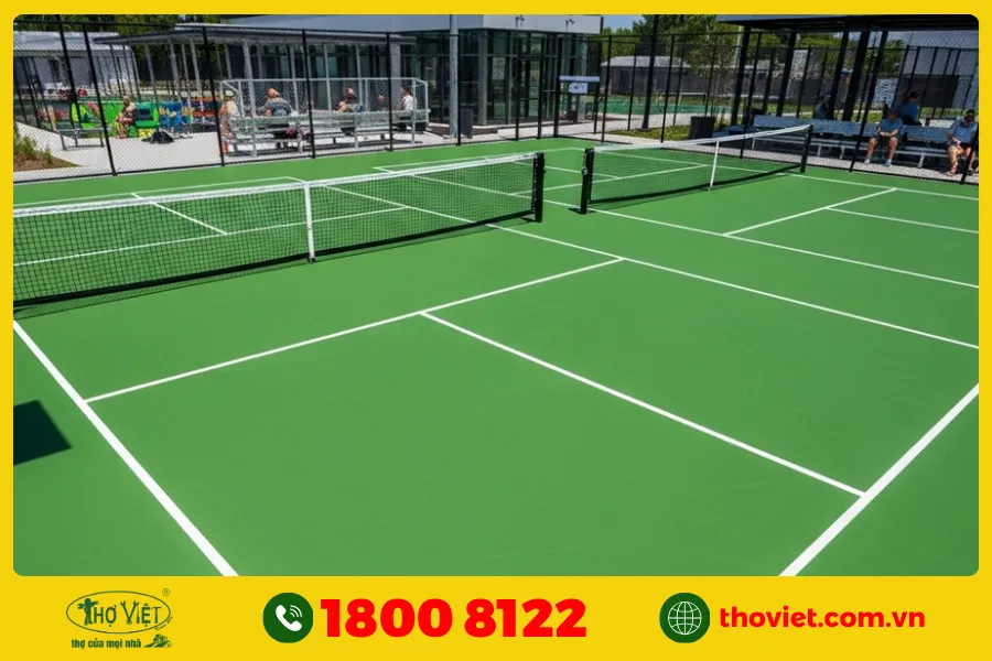 Sân Pickleball sử dụng sàn modular (PP interlock)