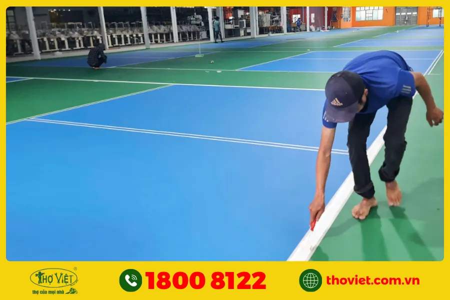Sân Pickleball phủ sơn Acrylic chuyên dụng