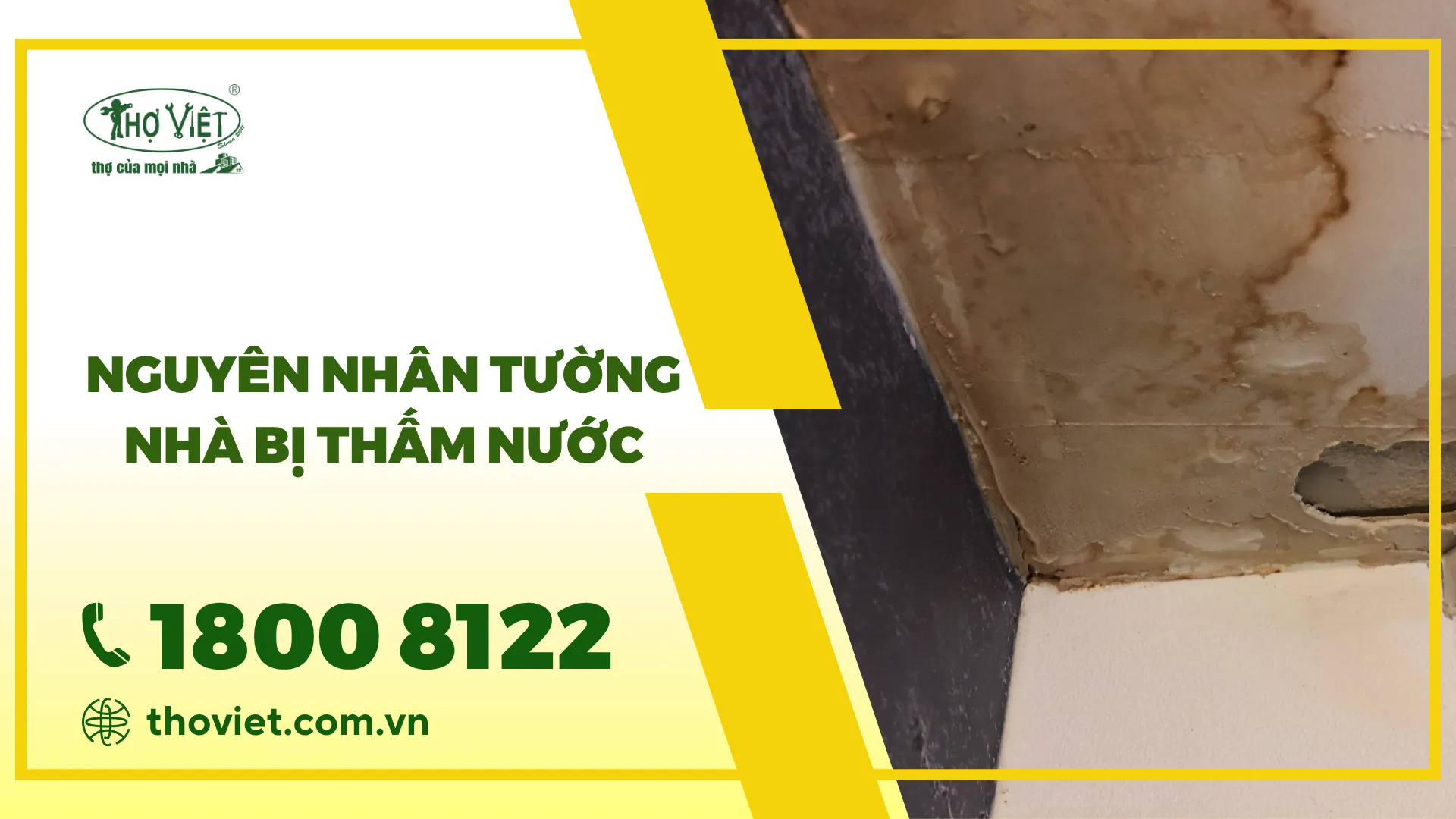 Tường bị thấm nước: Nguyên nhân & Cách khắc phục