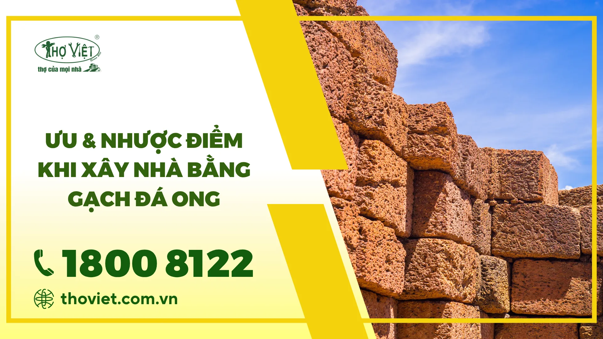 Nhà xây bằng gạch đá ong: Ưu & nhược điểm