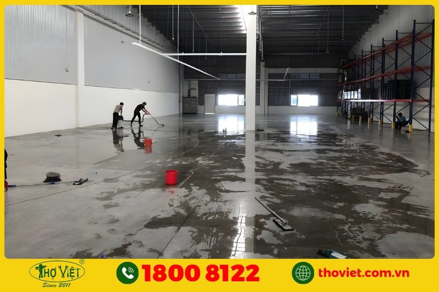 Vệ sinh nhà xưởng, kho bãi và vệ sinh công trình sau thi công Bình Thạnh