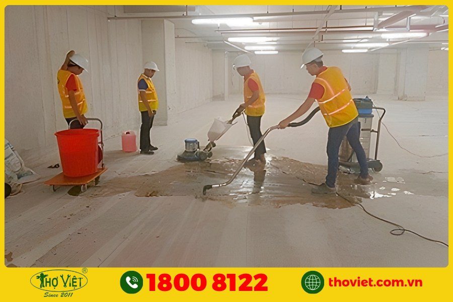 Hạng mục vệ sinh công nghiệp Thợ Việt tại quận 12
