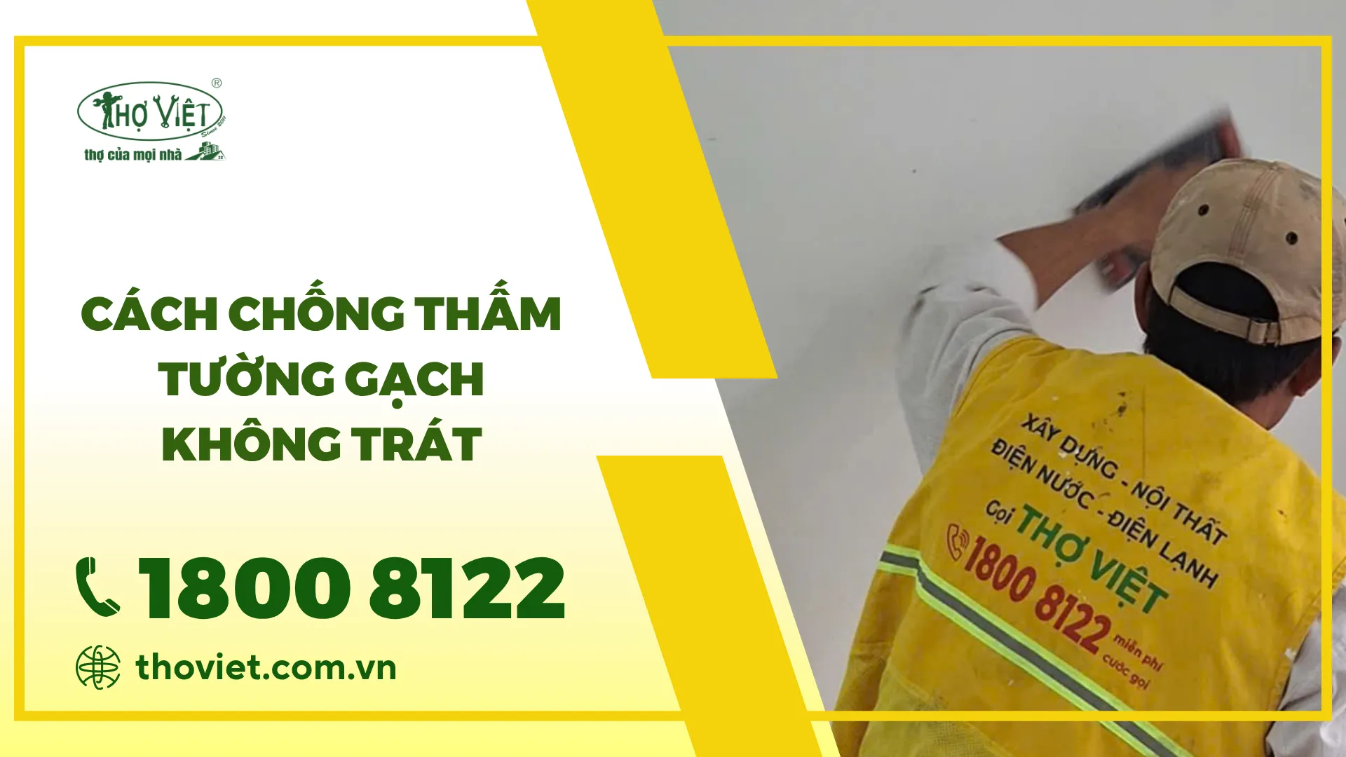 Cách chống thấm tường gạch không trát siêu dễ & hiệu quả