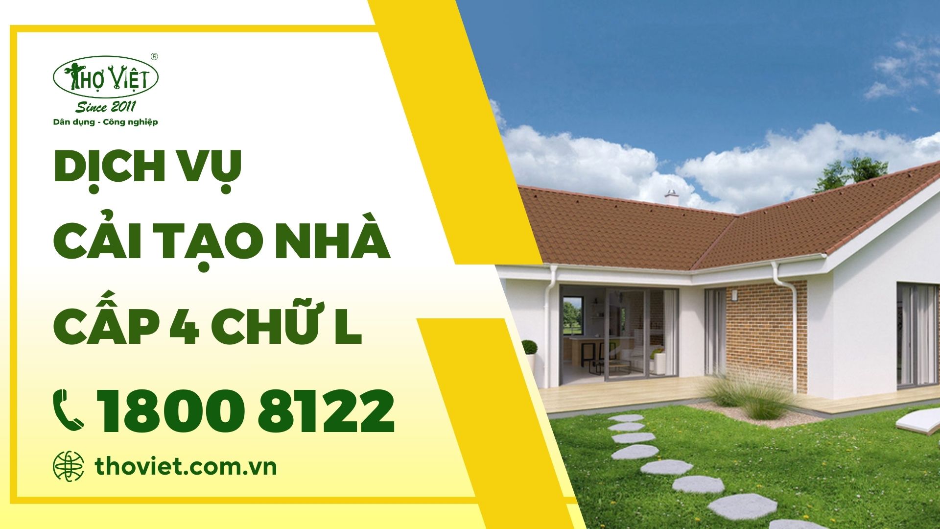 Báo giá dịch vụ cải tạo nhà cấp 4 chữ L tại TPHCM mới nhất