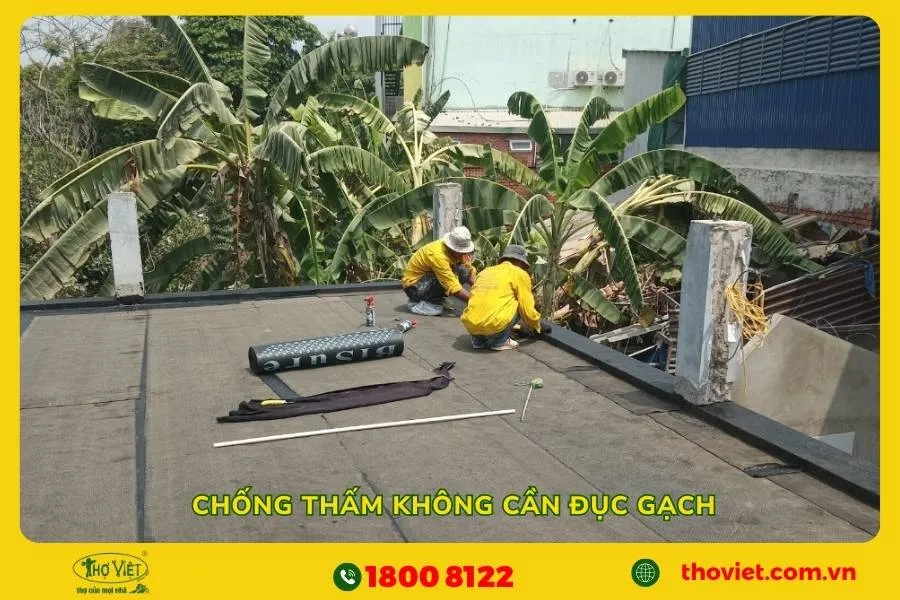 Chống thấm không cần đục gạch