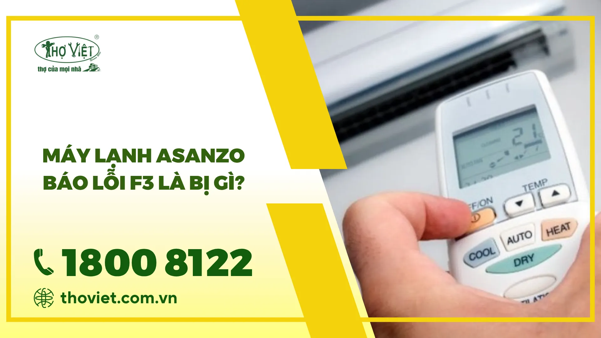 Máy lạnh Asanzo báo lỗi F3 là bị gì?