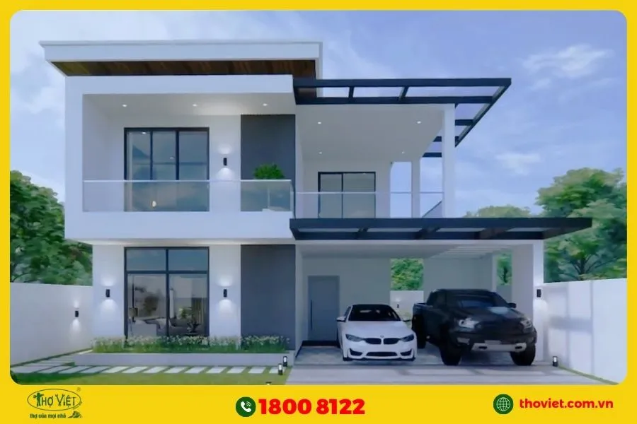 Lưu ý khi xây mẫu nhà 2 tầng 8x10m
