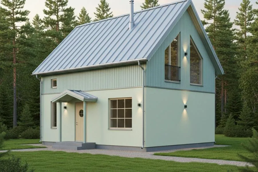 Mẫu nhà 2 tầng 8x10m Bắc Âu