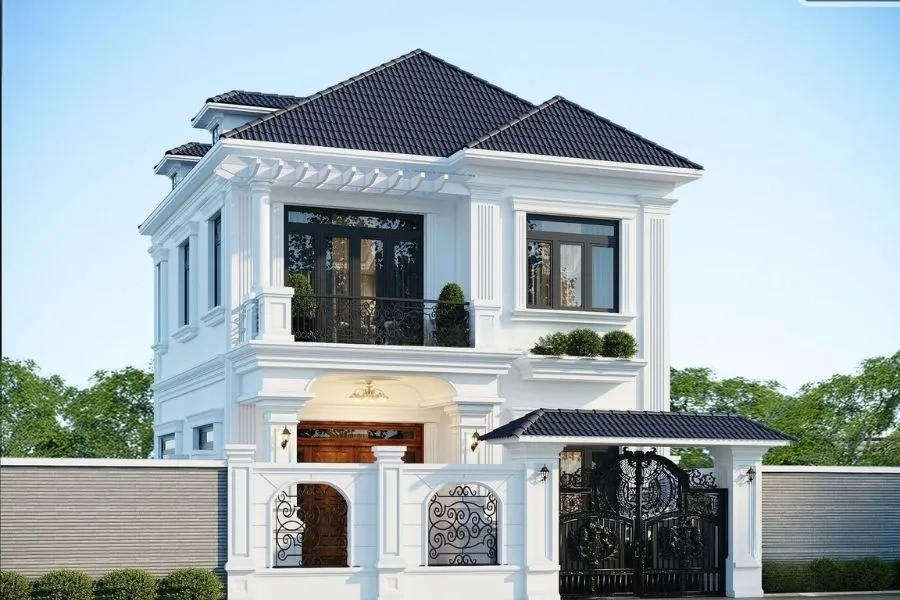 Mẫu nhà 2 tầng 8x10m biệt thự mini