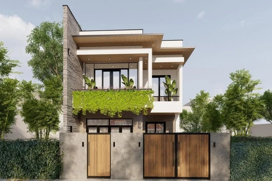 Mẫu nhà 2 tầng 8x10m