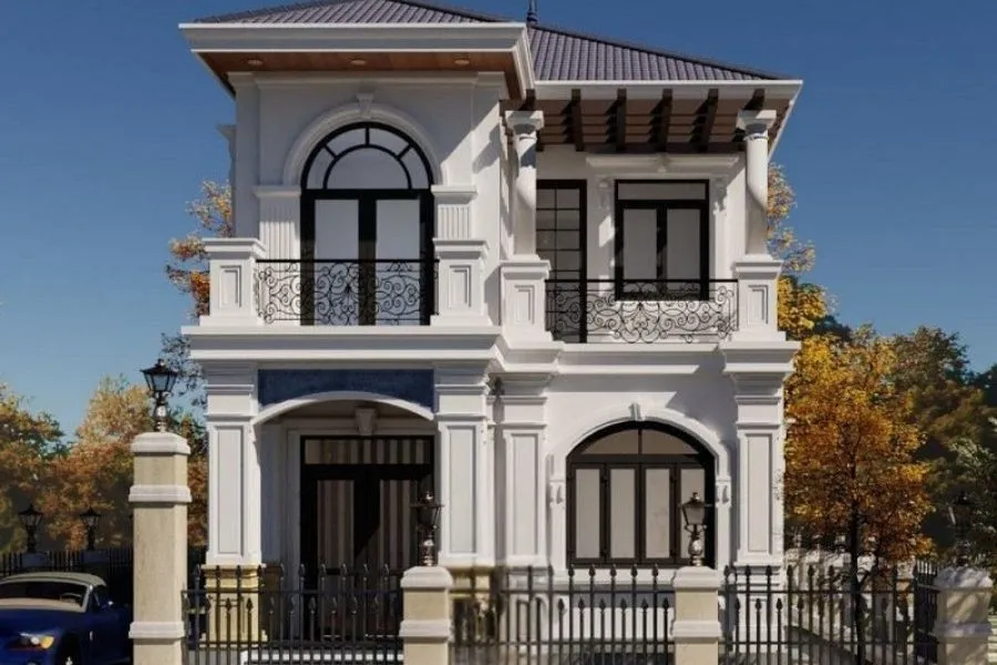 Mẫu nhà 2 tầng 8x10m