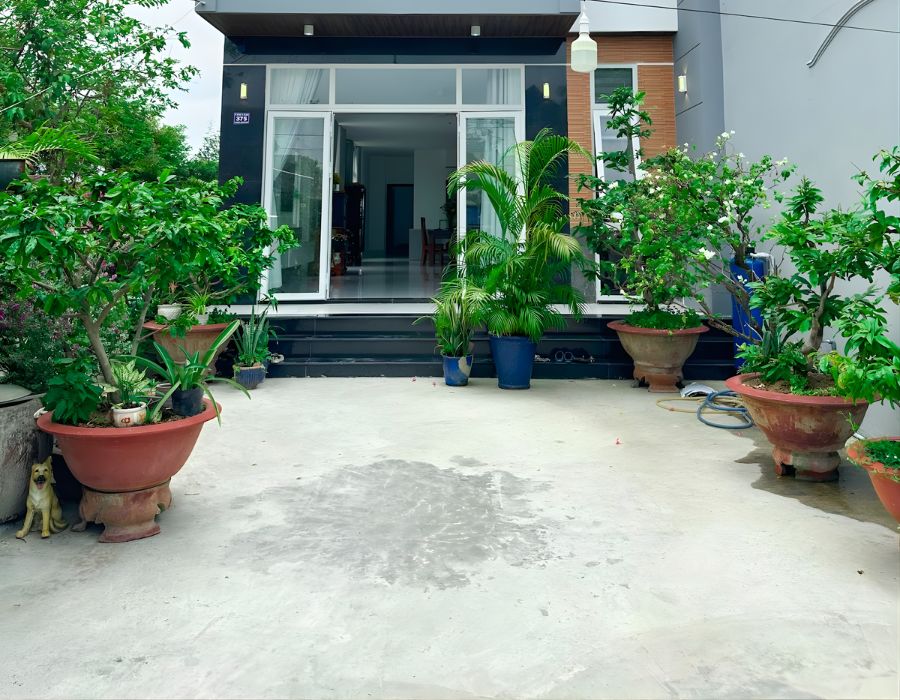 mẫu nhà phố mặt tiền 7m có sân trước