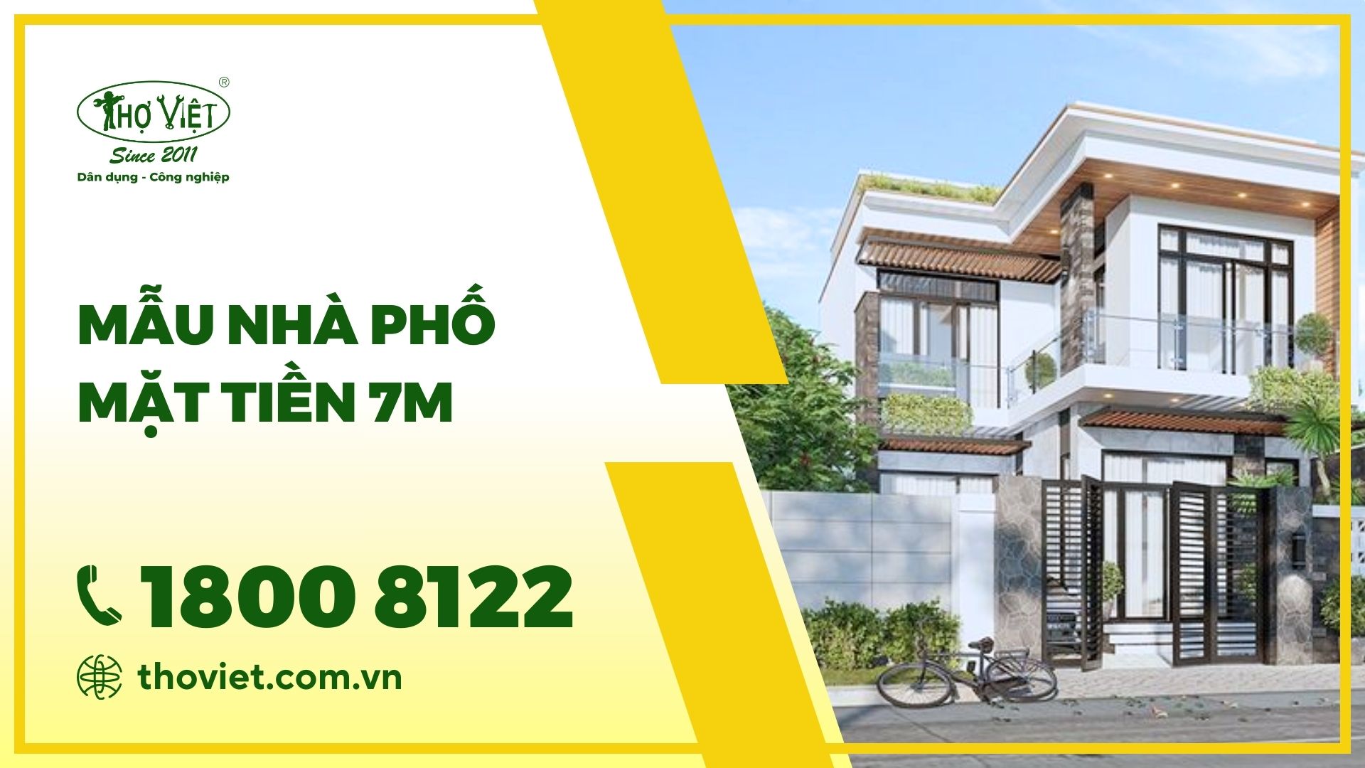 mẫu nhà phố mặt tiền 7m