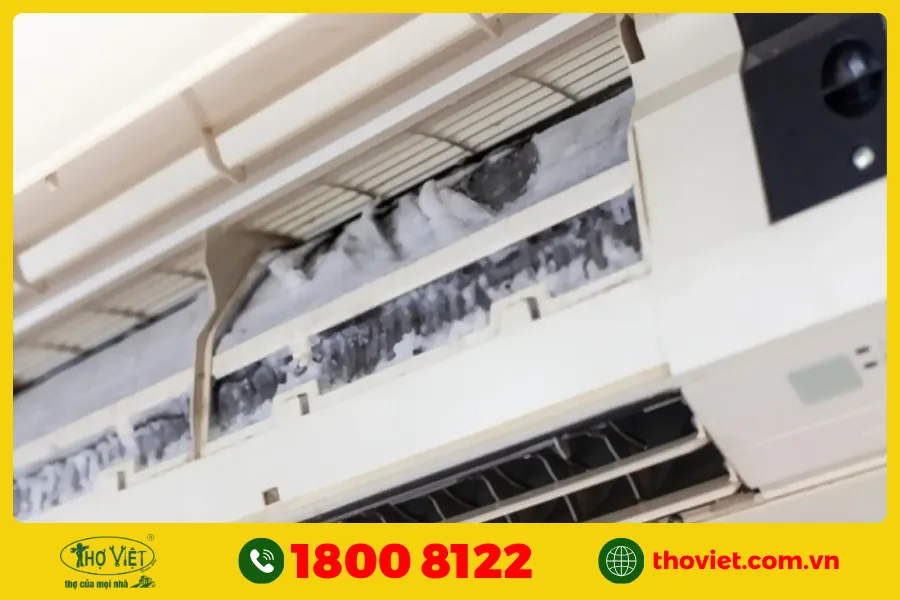 Dàn lạnh bị đóng bụi hoặc băng tuyết