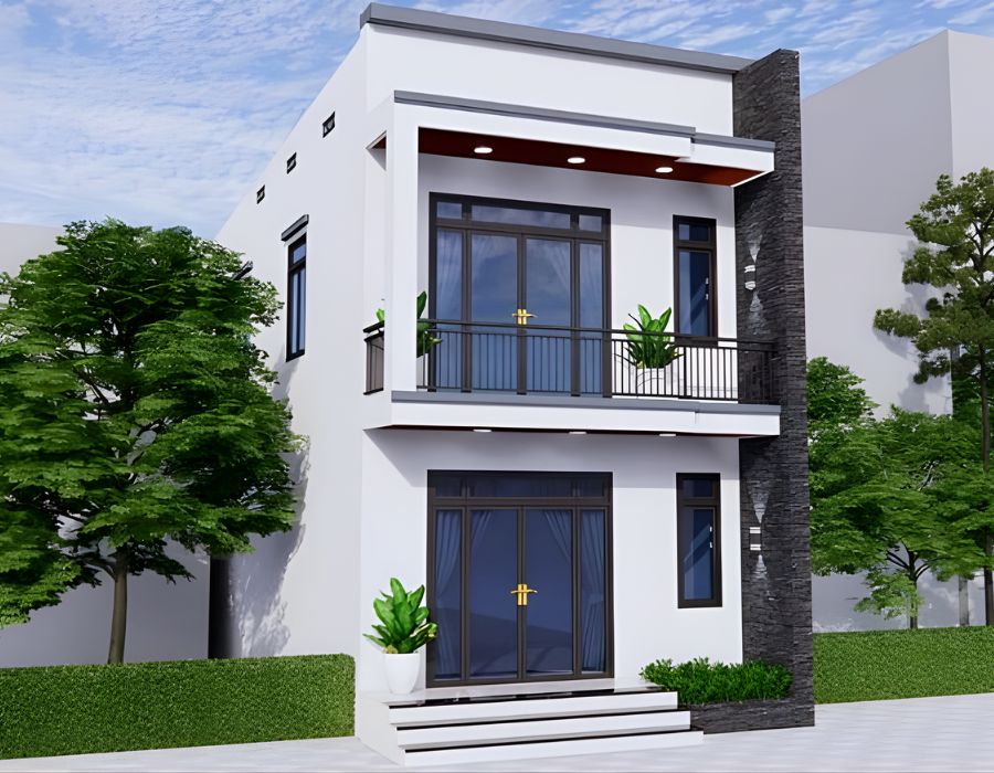 mẫu nhà phố 7m 1 tầng