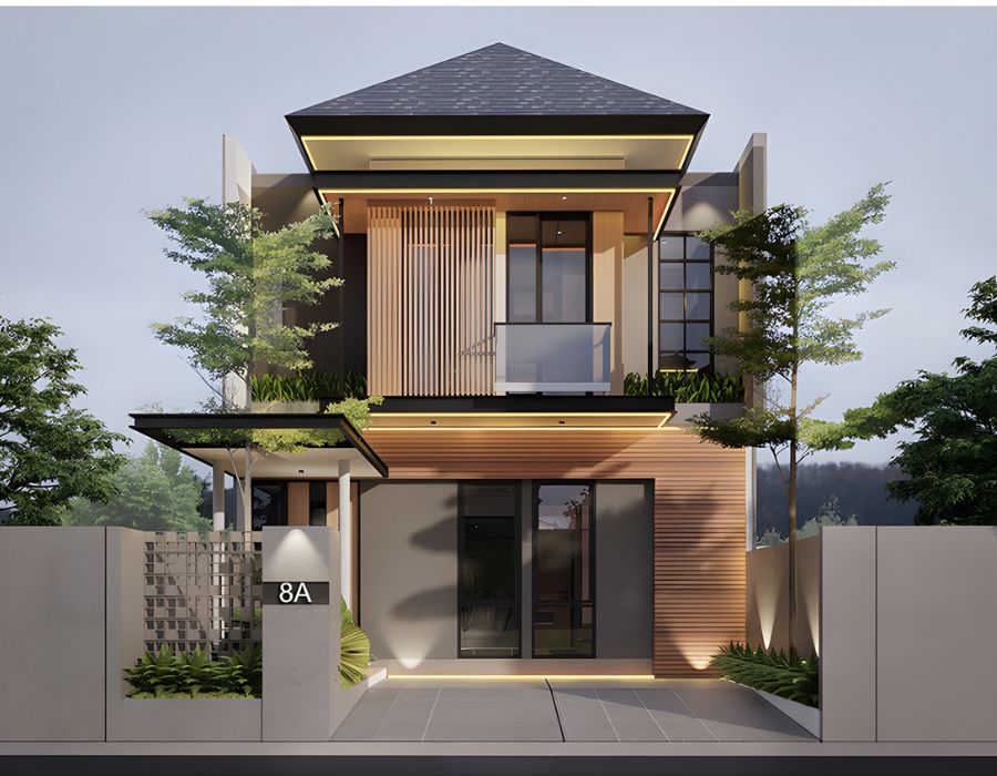 nhà phố 7m mái nhật