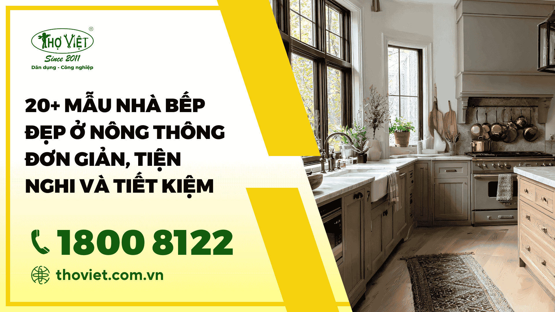 mẫu nhà bếp đẹp ở nông thôn