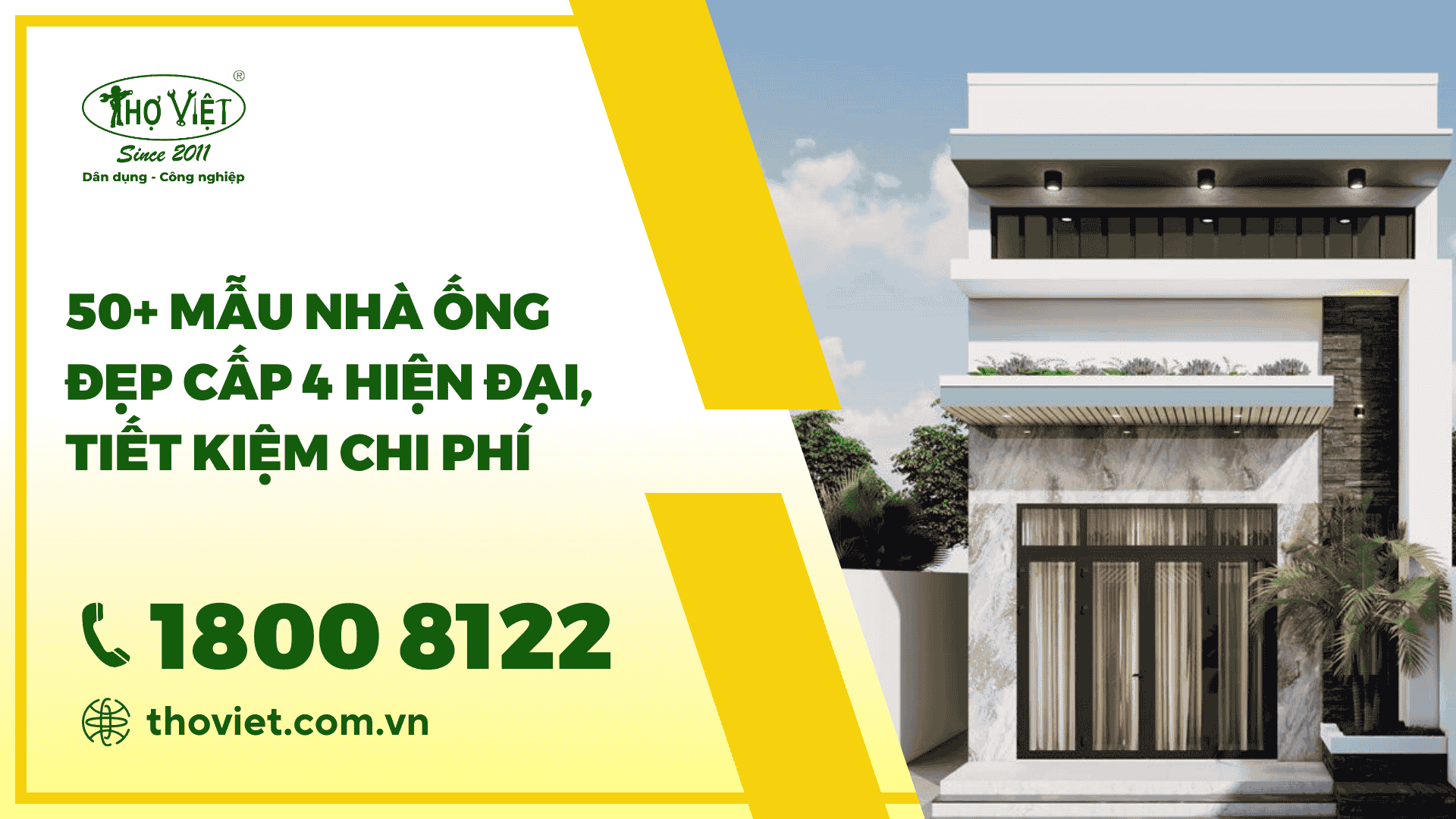 Mẫu Nhà Ống Đẹp Cấp 4