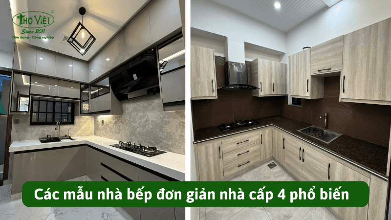 Các mẫu nhà bếp đơn giản nhà cấp 4 phổ biến