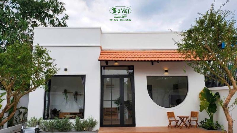 Mặt tiền nhà cấp 4 nông thôn truyền thống