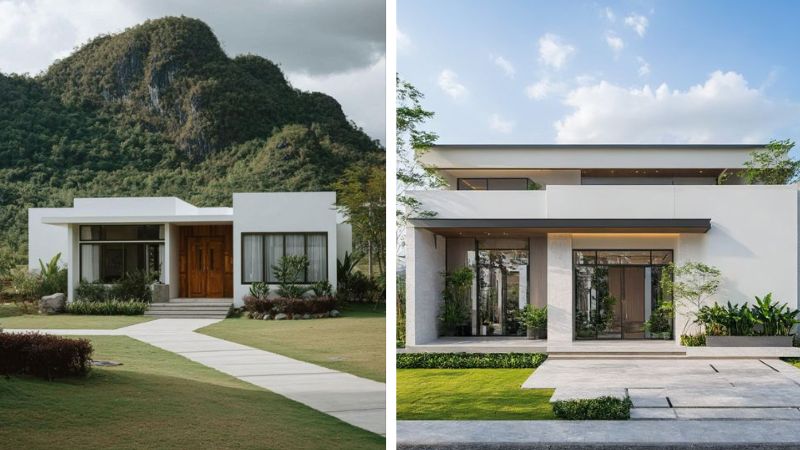 Mặt tiền nhà cấp 4 villa mini