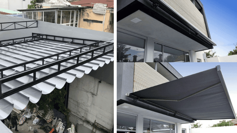 Mẫu Mái Che Bằng Bạt Xếp Di Động 1