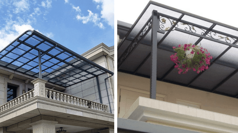 Mẫu Mái Che Sân Trước Nhà Bằng Tôn Chống Nóng 1