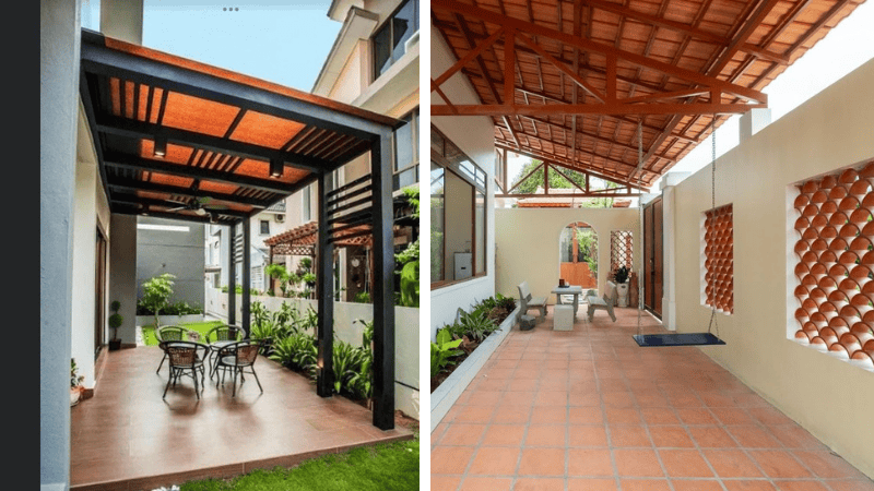 Mẫu Mái Che Sân Trước Nhà Bằng Tôn Chống Nóng 2