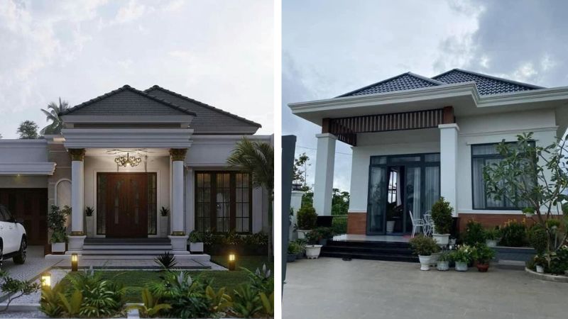 Mẫu Nhà Ống Cấp 4 Có Sân Vườn/Gara