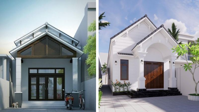 Mẫu Nhà Ống Cấp 4 Mái Thái