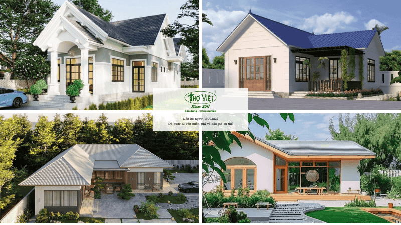 Mẫu chữ L sân vườn