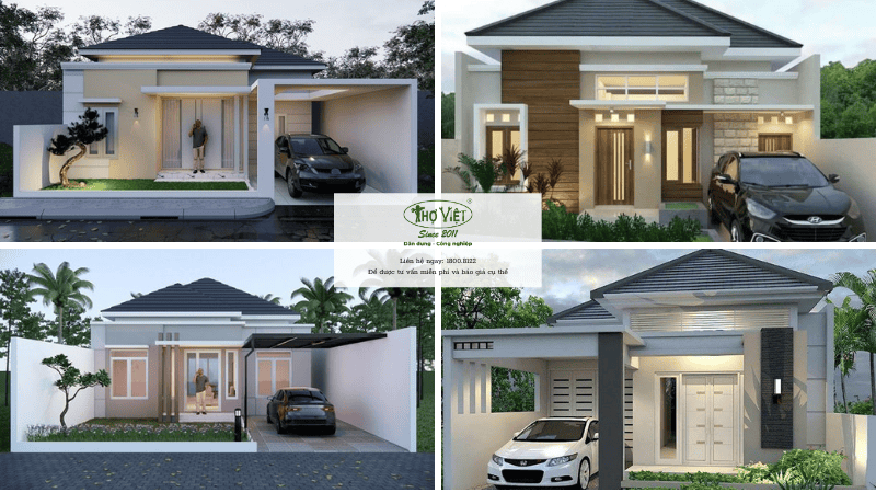 Mẫu có gara nhỏ